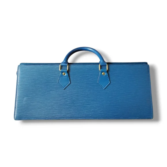 LOUIS VUITTON Toledo Blue Vintage 90s Epi Sac Triangle M52095 - Picture 4 of 13